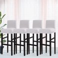 thumbnail image 1 of PiccoCasa Stretch Spandex Bar Stool Cover for Short Back Chair Silver Grey 4, 1 of 8