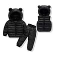 thumbnail image 1 of RXIRUCGD Boys' And Girls' Winter Lightweight Jacket Set( Black, Size:4-6 Years ), 1 of 3