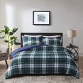 thumbnail image 3 of Madison Park Essentials Parkston Down Alternative Comforter Mini Set, King/ California King, Navy, 3 of 11