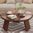 thumbnail image 2 of EDTara Table Basse Circulaire pour Salon, 33,5 Pouces Design Moderne avec Support Robuste à Trois Pieds, Facile à Assembler, 2 of 7