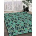 thumbnail image 3 of Ahgly Tapis Rectangulaire Lavable en Machine Intérieur Transitionnel Bleu Profond, 5 Pieds x 7 Pieds, 3 of 7