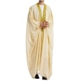 thumbnail image 1 of Manteaux pour Hommes Robe Musulmane pour Hommes Robe Arabe Mi-Longue Style Long Manches Longues Chemise Longue Brodée Robe Décontractée Surplomb, 1 of 8