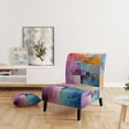 thumbnail image 2 of Designart « composition Explorations I » Fauteuil d'Appoint Rembourré Abstrait Violet - Fauteuil Moderne pour Salon, 2 of 7
