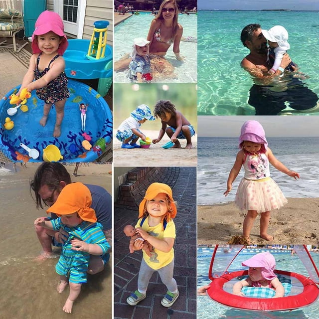 Summer Outdoor Sun Protection Beach Hat Protection Beach Hat Baby Breathable Mesh Cap Kids Cute Visor Cap for Outing Children