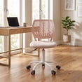 thumbnail image 1 of Homy Casa 1-Piece Pink Kids Task Chair, 17.7'' Adjustable Rolling Student Desk Chair with Ventilated Back, 1 of 10