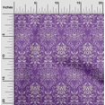 thumbnail image 2 of oneOone Silk Tabby Purple Fabric Damask Craft Projects Decor Fabric Printed By The Yard 42 Inch Wide, 2 of 4