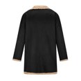 thumbnail image 4 of Dvkptbk Men's Solid Jacket Oversized Shacket Jacket Fall Winter Coat Long Sleeve Collar Spliced Jacket Coat, 4 of 6