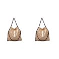 thumbnail image 3 of kurtrusly 1/2/3 Wide Application Convenient And Practical Chain Handbag For Women - Foldable Shoulder Bag Fashion PU Chain Shoulder Bag golden 2PCS, 3 of 6