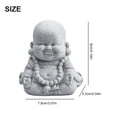 thumbnail image 2 of Fat Smiling Buddha Garden Ornament Sandstone Effect Outdoor Indoor Statue Decor, 2 of 10