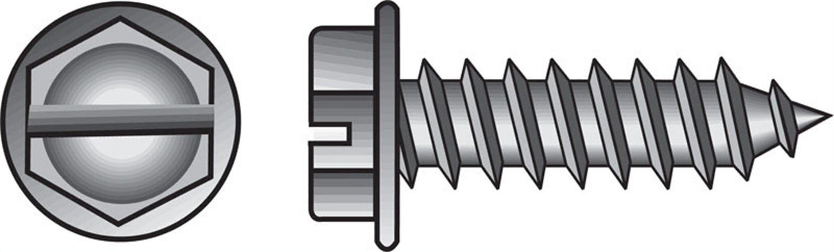 The Hillman Group 70250 6-Inch x 3/8-Inch Hex Washer Head Slotted Sheet Metal Screw, 100-Pack