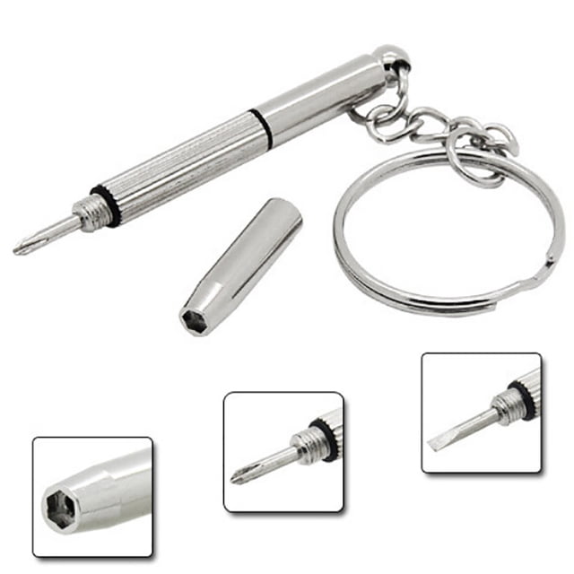 WIFKLSIIPG Ensemble de Réparation d'Outils Tournevis 3 Pcs Mini 3 en 1 Porte-Clés pour Lunettes de Montre