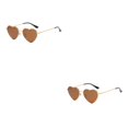 thumbnail image 1 of maskred PVC Heart-Shaped Glasses Non-Slide Silicone Nose Pads And Mulitple Colours For Chic Look Gold Metal tea color 2Set, 1 of 6