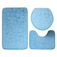 thumbnail image 2 of TopLLC Bath Mats For Bathroom - Bathroom Rugs Memory Foam Bath Mat Set 3 Pcs Bathroom Rugs Set Toilet Mats Soft Comfortable Water Absorption Nonslip Thick Machine Wash, 2 of 3