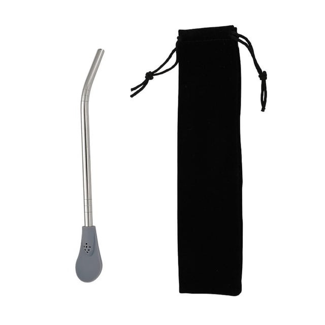 Agiferg Tainless Steel Straws Spoon Colored Straw Detachable Drinking Straws