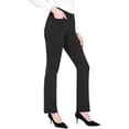 thumbnail image 1 of Kmbangi Women's Pants Solid Color High Waist Flared Trousers with Pockets, 1 of 4