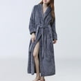 thumbnail image 1 of Gift TIMIFIS Mens Womens Robe Soft Plush Fleece Hooded Bathrobe, Full Length Long Warm Lounge Robe Spa Bath Robe with Hood pring/Summer, 1 of 6