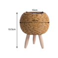 thumbnail image 4 of DOLITY Plant Basket with Legs Rattan Basket Decorative Simple Basket Planter Flower Pot Ball Light Brown, 4 of 9