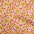 thumbnail image 1 of oneOone Georgette Viscose Medium Yellow Fabric Floral Sewing Craft Projects Fabric Prints By Yard 42 Inch Wide, 1 of 4