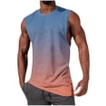 thumbnail image 2 of NTACZA Athletic Men's Tank Tops Sleeveless Basic Shirt Sports Gradient Crew Neck Men Shirts L, 2 of 5