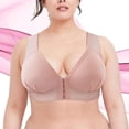 thumbnail image 2 of RKSTN Bras for Women Front Closure Plus Size Full Coverage Bra Solid Color V Neck Underwire One-Piece Everyday Underwear, 2 of 9
