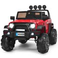 thumbnail image 1 of Costway Camion pour Enfants 12 V à Chevaucher, Voiture RC avec Lumières DEL, Coffre Musical, Rouge, 1 of 10
