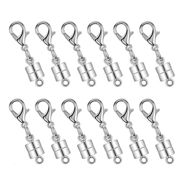 Kkkded Fermoir Magnétique pour Collier 6/12 Pcs Fermoir Magnétique pour Collier - Fabrication de Bijoux DIY, pour Personnes Âgées