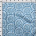 thumbnail image 4 of oneOone Rayon Medium Blue Fabric Asian Block Mandala Sewing Craft Projects Fabric Prints By Yard 56 Inch Wide, 4 of 4