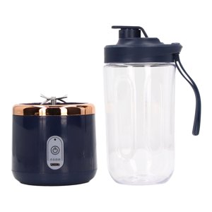 Mélangeur portatif, 300ml Capacité PCTG ABS Mini mélangeur USB Charger pour le bleu fruit, 6Blades, Couvercle