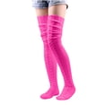 thumbnail image 2 of Jsaierl Womens Cable Knitted High Boot Socks Solid Color Extra Long Socks Winter Over Knee Stockings Leg Warmers, 2 of 5