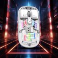 thumbnail image 4 of Souris Souris Sans Fil Transparente Souris Sans Fil 2.4G/Bluetooth 5.0 Connexion 2 Modes Type-C Souris Rechargeable Standard Éclairage RVB Magnétique Souris Usb Sans Fil, 4 of 7
