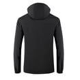 thumbnail image 4 of BADHUB Men's Waterproof Jacket with Hood Outdoor Lightweight Rain Jacket Mesh Lined Fall Softshell Solid Color Raincoat With Big Pockets Holiday Deals, 4 of 5