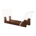 thumbnail image 1 of Esquirla Wood Vinyl Holder with Acrylic Ends Album Display Transparent Vinyl Stand brown, 1 of 8