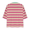 thumbnail image 3 of Penkiiy Chemise pour Femme en Lin à Manches 3/4, Chemise à Col Rond Unie à la Mode, Chemise à Manches Longues à Col Rond pour Femme/chemise 2TG Rose, 3 of 4