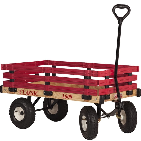 Millside Chariot en bois d'enfant classique à ridelle