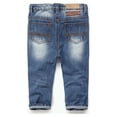 thumbnail image 2 of KIDSCOOL SPACE Baby Boys Girls Little Kid Elastic Ripped Jeans StoneWashed Pants,3-4 Years, 2 of 8