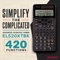 thumbnail image 2 of SHARP EL520XTBK Scientific Calculator, 420 Functions, Direct Algebraic Logic, 4 Modes, 12 Memory Keys, Linear Equation Solver, 2 Variable Statistics, 2 of 9