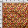 thumbnail image 3 of oneOone Rayon Red Fabric Tropical Fabric For Sewing Printed Craft Fabric By The Yard 56 Inch Wide, 3 of 5