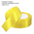 thumbnail image 3 of Unique Bargains 1.5" Wide 24 Yards Satin Ribbon Single Side Craft Roll Wrap Decoration Yellow, 3 of 6