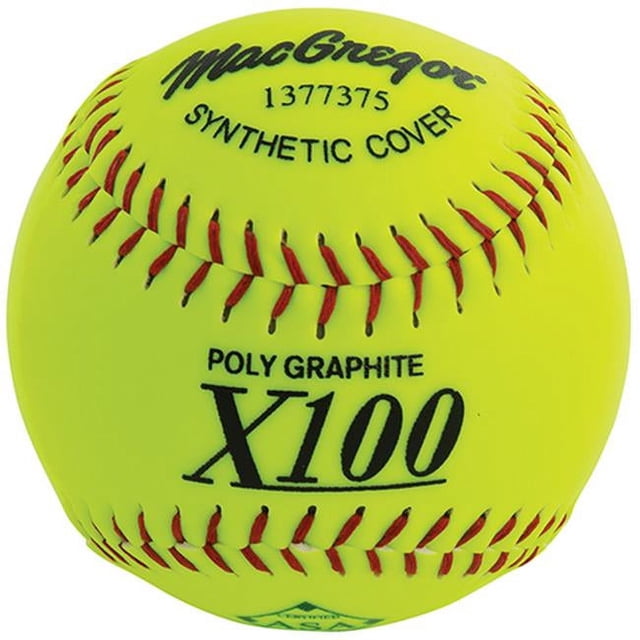 MacGregor 1377375 12 Po X52RE ASA Softball à Lancer Lent, Synthétique