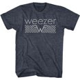 thumbnail image 1 of Weezer Checkered Navy Heather Adult T-Shirt, 1 of 2