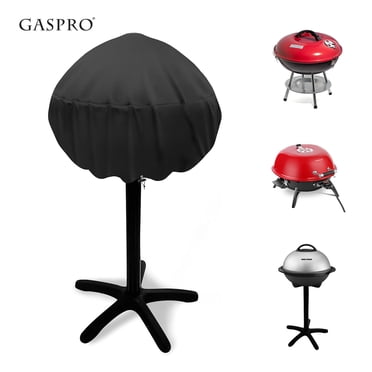 Gaspro Housse Imperméable pour Petit Gril Rond Compatible avec George Foreman, Techwood, Cuisinart, Homewell Grills Électriques, Weber Jumbo Joe Charcoal Grill et Plus, Imperméable, Diamètre 19.2 Pouces x Hauteur 17.6 Pouces, Noir