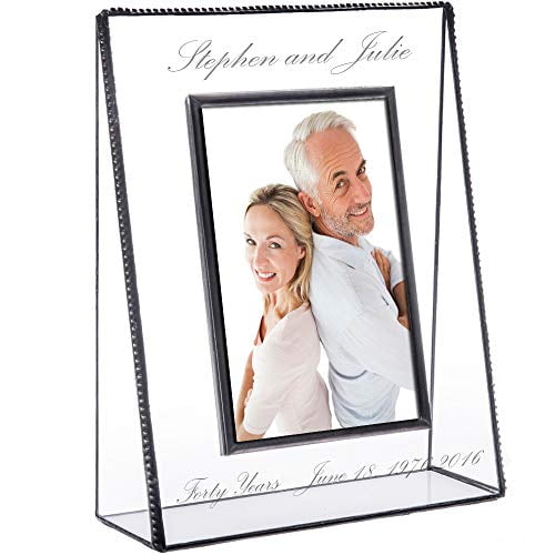 Personalized Anniversary Picture Frame Photo for Couple 1st 5th 10th 15th 20th 25th 30th 35th 40th 50th Keepsake J Devlin Pic 319-46V EP553 (4x6 vertical)