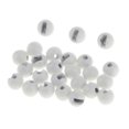 thumbnail image 1 of 25pcs Slotted .4mm Heavy Nymph Beads Fly Tying Tool White, 1 of 9