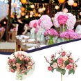 thumbnail image 3 of DPTALR Artificial Rose Bouquet Consisting 7 Branches 21 Roses Silk Decorative Bouquet, 3 of 6