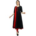 thumbnail image 3 of Atasi Robe Salwar Noire Anarkali de Designer pour Femme, Ensemble Ethnique Indien en Coton-14, 3 of 7