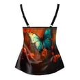 thumbnail image 4 of adviicd Hauts de Maillot de Bain pour Femmes Haut de Tankini Blouson pour Femmes Seulement Coupe Ample Haut de Bain Sans Bas Maillot de Bain Modeste (Rouge, G), 4 of 5