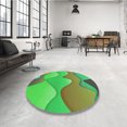 thumbnail image 4 of Ahgly Company Machine Washable Indoor Rectangle Transitional Olive Drab Green Area Rugs, 6' x 9', 4 of 7