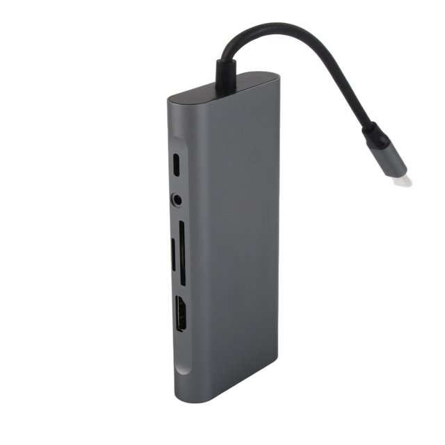 Station d'Accueil Type-C, Adaptateur Informatique, Station d'Accueil Multifonction, Durable pour Bureau à Domicile Transfert d'Informations