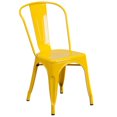 thumbnail image 1 of Yellow Metal Indoor-Outdoor Stackable Chair, 1 of 9
