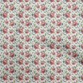 thumbnail image 1 of oneOone Rayon White Fabric Florals Sewing Material Print Fabric By The Yard 56 Inch Wide, 1 of 4